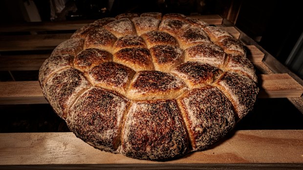 Sourdough bread wheel. 