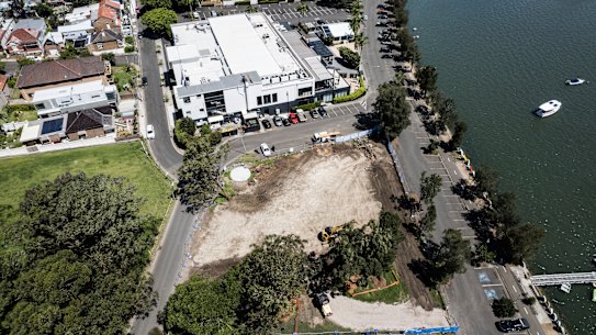 The skate park is now under construction next door to the Le Montage wedding venue in Lilyfield.