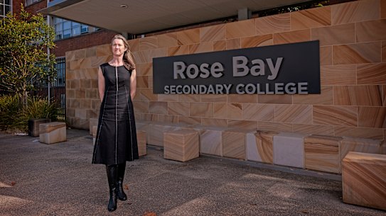 President of the Rose Bay Secondary College P&C Kara Mikler. The P&C was successful in receiving a community building partnership grant for toilet upgrades.