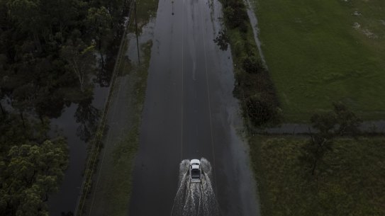 Flash flooding near Shane’s Park in Sydney as flooding continues to impact parts of the city. 
