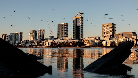 In Wentworth Point near Rhodes and Olympic Park, residents are fighting plans for another two residential towers.