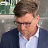 Christopher James McCann leaving the Brisbane Watch House on Monday. He was found dead two days later.