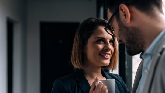 Half of all workers admit to flirting with a colleague, while 43 per cent have married someone they met at work.