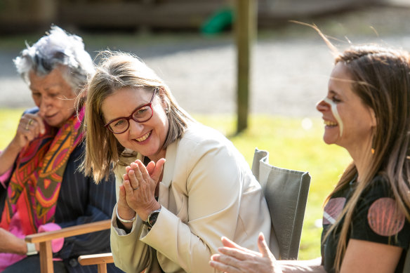 Premier Jacinta Allan listened to Wurundjeri leaders and commissioners at an ‘On Country’ Yoorrook Justice Commision hearing near the old Coranderrk mission last week.

