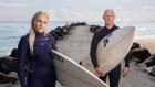 AFR. NEWS. GOLD COAST. Lawyers  Sienna Marshall and Charles Lethbridge on Coolangatta Beach on the Gold Coast. Picture by Paul Harris. Wednesday 11 September 2024 .