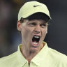 Jannik Sinner  at the Australian Open in January.