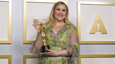 Emerald Fennell, winner of the Oscar for best original screenplay for Promising Young Woman.