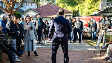 The auction of 11 Howell Avenue, Lane Cove, which was guided at $2.6 million