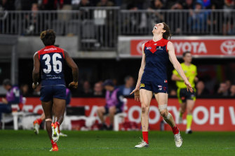 Ben Brown is revelling in his opportunities at the Demons, soaking in the moment after Melbourne’s big win over Geelong to advance to the grand final.