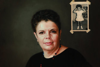 Detail of Vicki Sullivan’s Deborah Cheetham portrait.