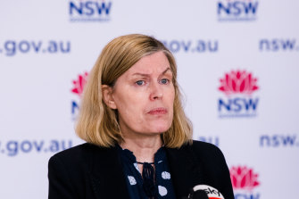 NSW Chief Health Officer Dr Kerry Chant at today’s press conference. 
