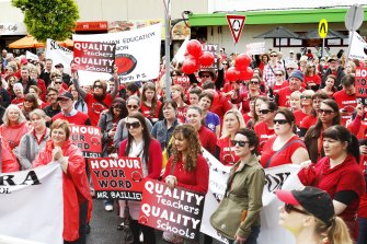 Victorian teachers last took strike action in 2012-13, but have threatened to do so again early next year unless the Andrews government meets their demands. 