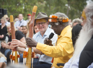 Anthony Albanese at the Garma festival in East Arnhem Land in July.