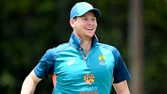Steve Smith during Australian training at Allan Border Field.