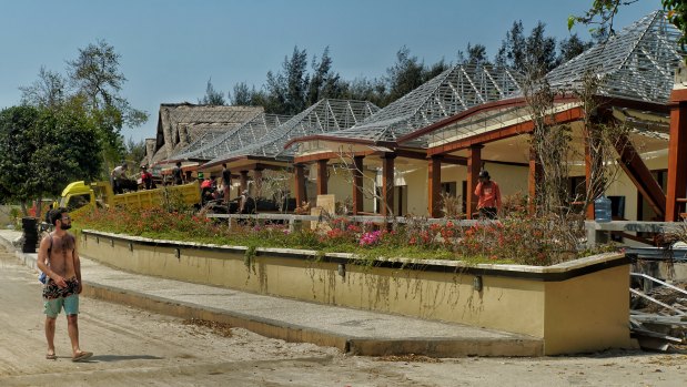 Reconstruction is under way on Gili Trawangan island after August's earthquakes.