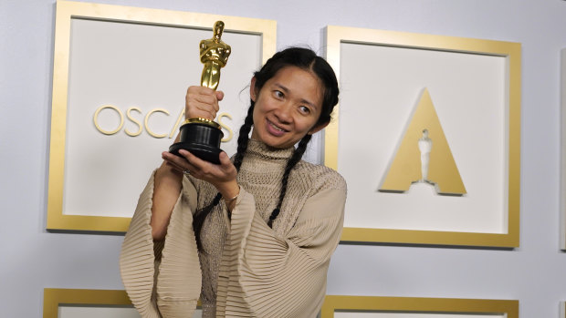 Director/producer Chloe Zhao, winner of the Oscar for best picture for Nomadland.
