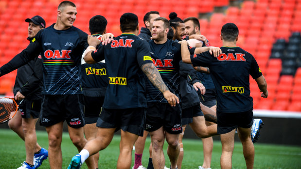 The Panthers prepare for their elimination final against the Warriors. 