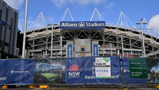 Out of time: Bulldozers are closing in on Allianz Stadium.