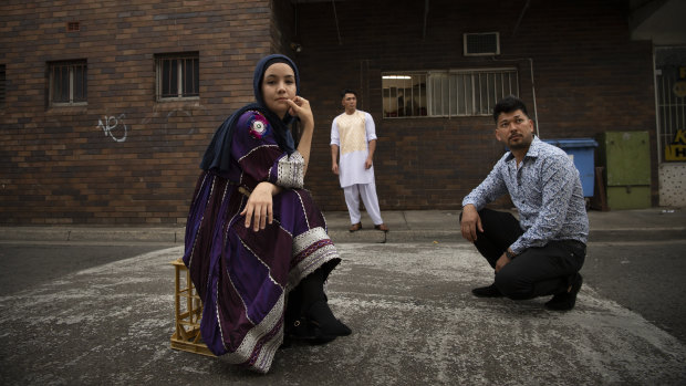 PYT Fairfield performers (from left)  Bibi Goul Mossavi, Jawad Yaqoubi and Mahdi Mohammadi.