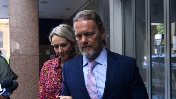 Australian actor, Craig McLachlan leaving his lawyer's chambers earlier this month.