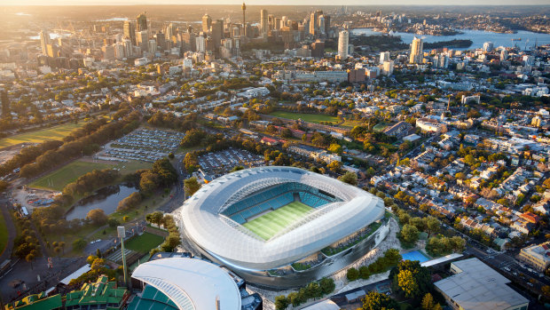 Source of rage: How the new Sydney Football Stadium would look if construction gets underway.