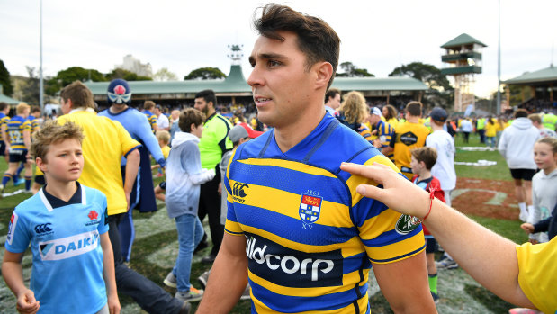 Wallaby Nick Phipps was injured in the Shute Shield final.