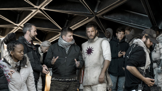 Travis Fimmel on the set of the series.