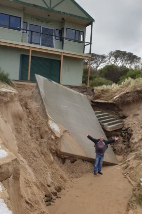 Wild weather has destroyed the Wonthaggi Life Saving Club at Cape Paterson