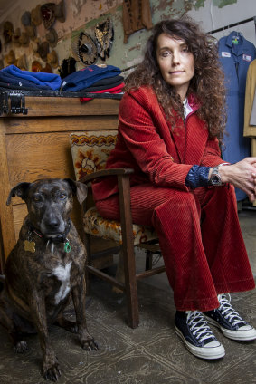 Tell and her dog Holly are the front line of vintage. 