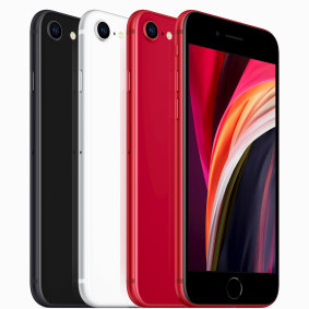The iPhone SE comes in black, white and red. Proceeds from the red model go to Global Fund's COVID-19 Responde Fund.