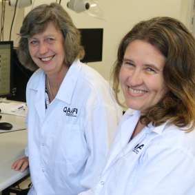 Professor Fletcher (left) with Dr Natasha Hungerford from UQ’s Queensland Alliance for Agriculture and Food Innovation.