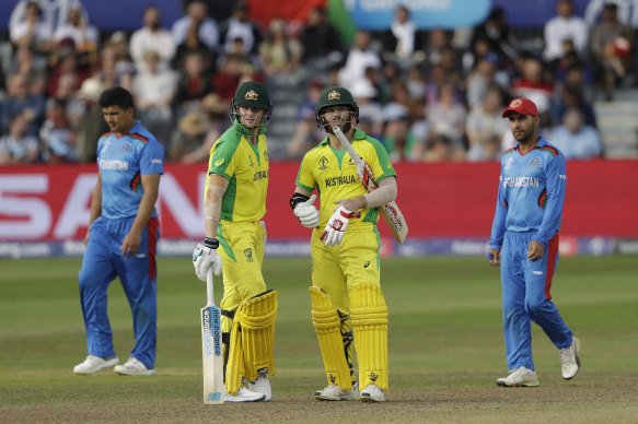 Australia and Afghanistan play each other at the World Cup in England in 2019.