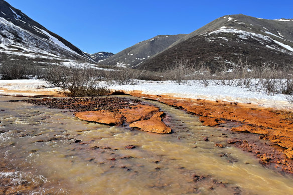 Orange streams are increasingly common in northern Alaska.
