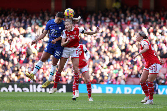 Sam Kerr scored to draw Chelsea level.