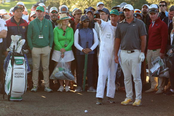 Brooks Koepka struggled to stick with Jon Rahm on Sunday. 