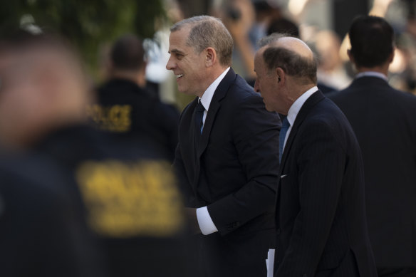 President Joe Biden’s son Hunter Biden arrives for a court appearance, in Wilmington, Deleware on Tuesday.