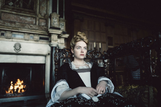 Emma Stone in The Favourite, the first film she made with Yorgos Lanthimos.
