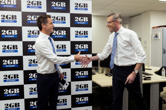 Labor Opposition Leader Chris Minns and Liberal Premier Dominic Perrottet have already faced off on Nine’s 2GB radio.