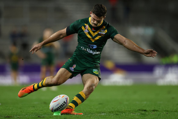 Nathan Cleary at the World Cup in October.