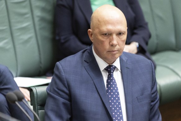 Opposition Leader Peter Dutton in parliament on Monday.