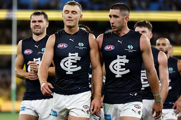 Carlton stars Patrick Cripps and Jacob Weitering. 