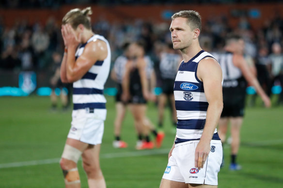 Cats skipper Joel Selwood after the loss to Port Adelaide.