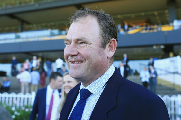 Local trainer Rodney Northam sends round Upwardly Mobile at Scone today.