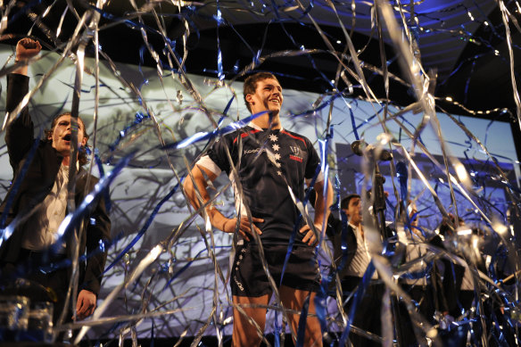 The Melbourne Rebels at their Super Rugby launch event in 2010.