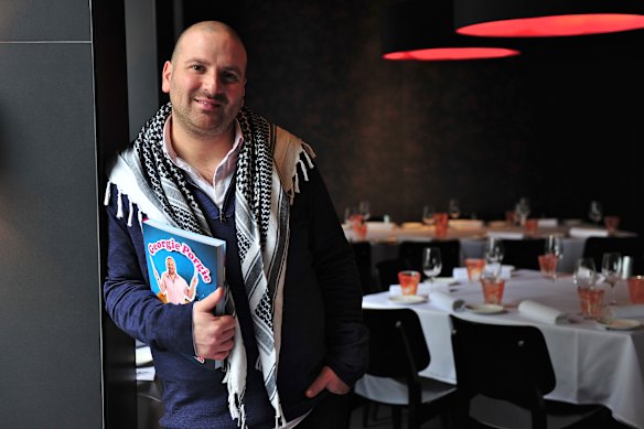 George Calombaris promoting his cookbook, Georgie Porgie, in 2011.