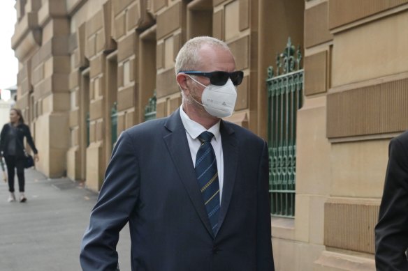 Detective Sergeant Steve Morgan outside the LGBTIQ hate crimes inquiry last week.