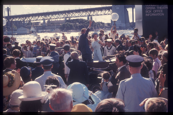 Queen Elizabeth II at the opening of the Opera House.