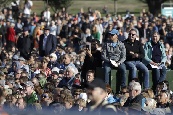 The March 29, 2019 memorial service in Hagley Park for the victims of the massacre.