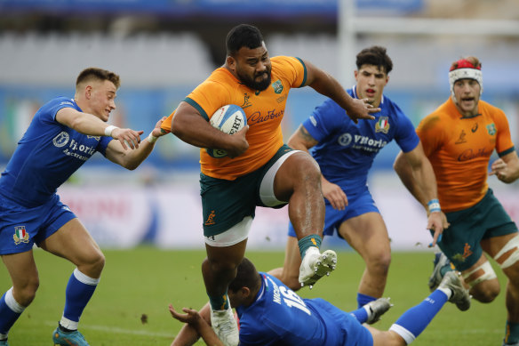 Wallabies wrecking ball Taniela Tupou.