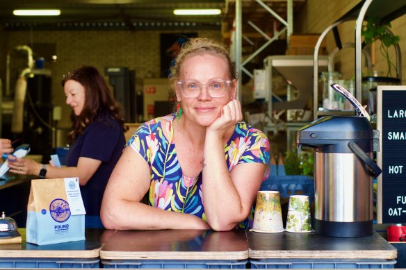 Ruth at Pound Coffee Roastery in O’Connor.